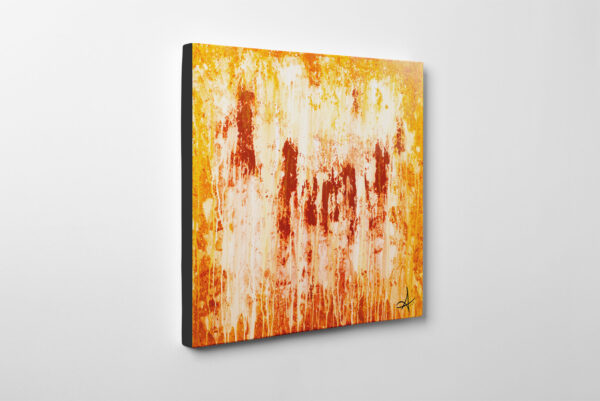 toile abstraite orange serie jeune artiste contemporain