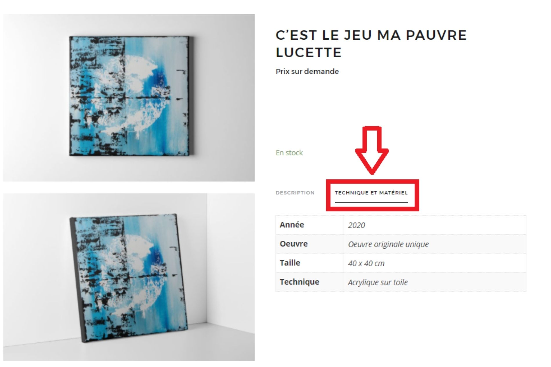 Techniques et Matériel toile abstraite artiste peintre boutique